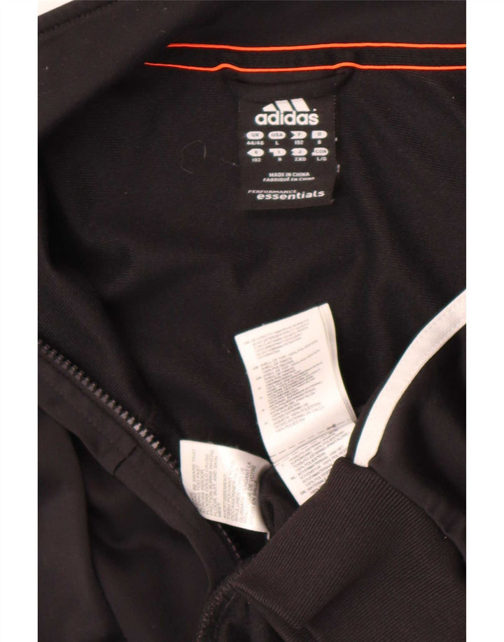 Adidas Herren Climalite Trainingsanzug Top Jacke UK 44/46 Large Schwarz Polyester
