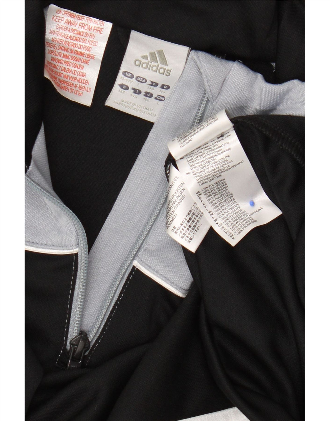 Adidas Climalite Pullover-Trainingsanzug für Jungen, 13–14 Jahre, Schwarz, Farbblock