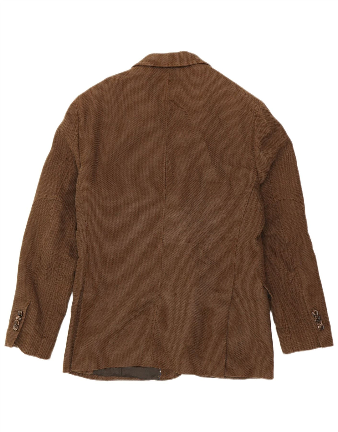 MASSIMO DUTTI Herren 2-Knopf-Blazerjacke UK 38 Mittelbraune Viskose