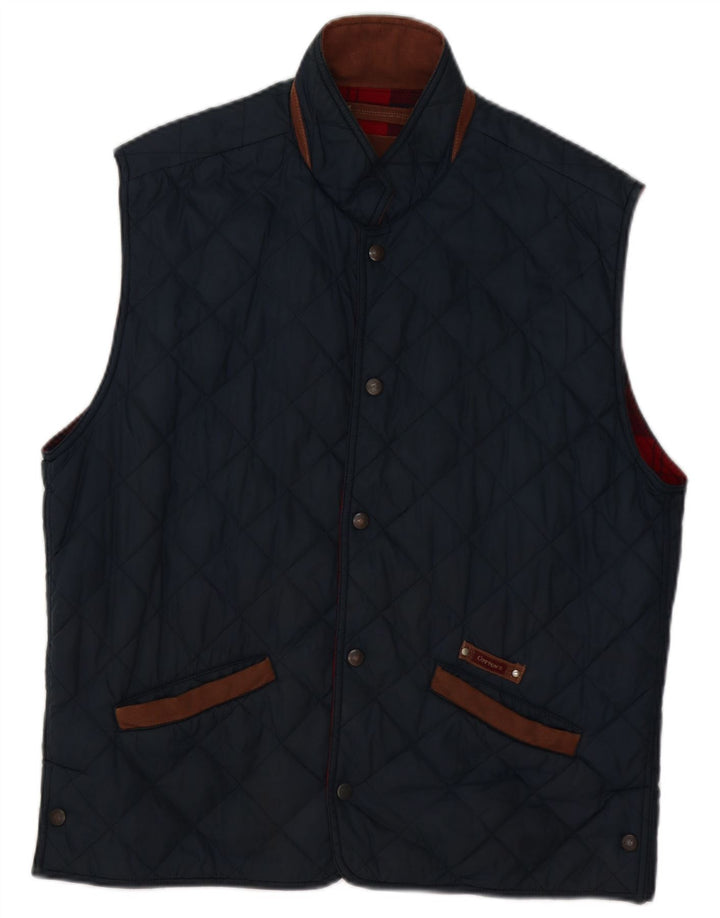 Cotton's Industries Herren-Steppweste UK 38 Mittelblaues Polyamid