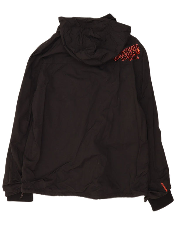 SUPERDRY Herren-Windbreakerjacke mit Kapuze, UK 46 3XL, Schwarz