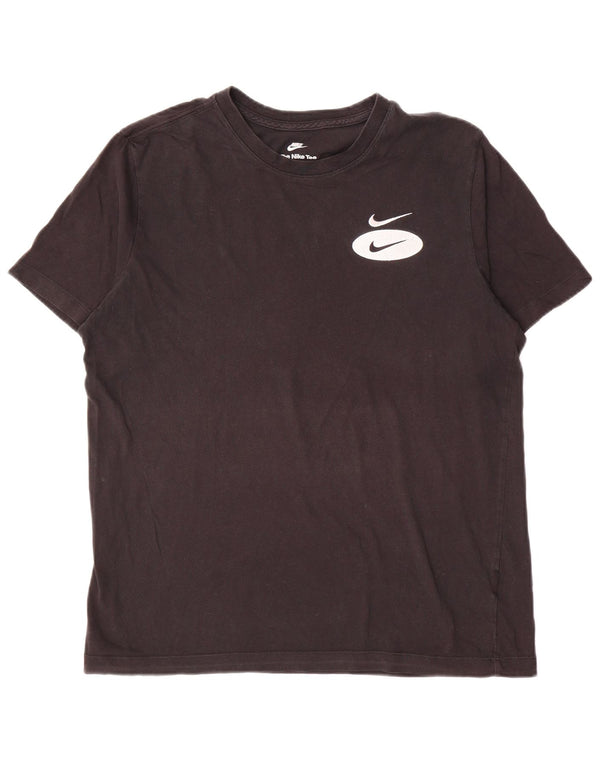 Nike Herren T-Shirt Top Medium Schwarz Baumwolle