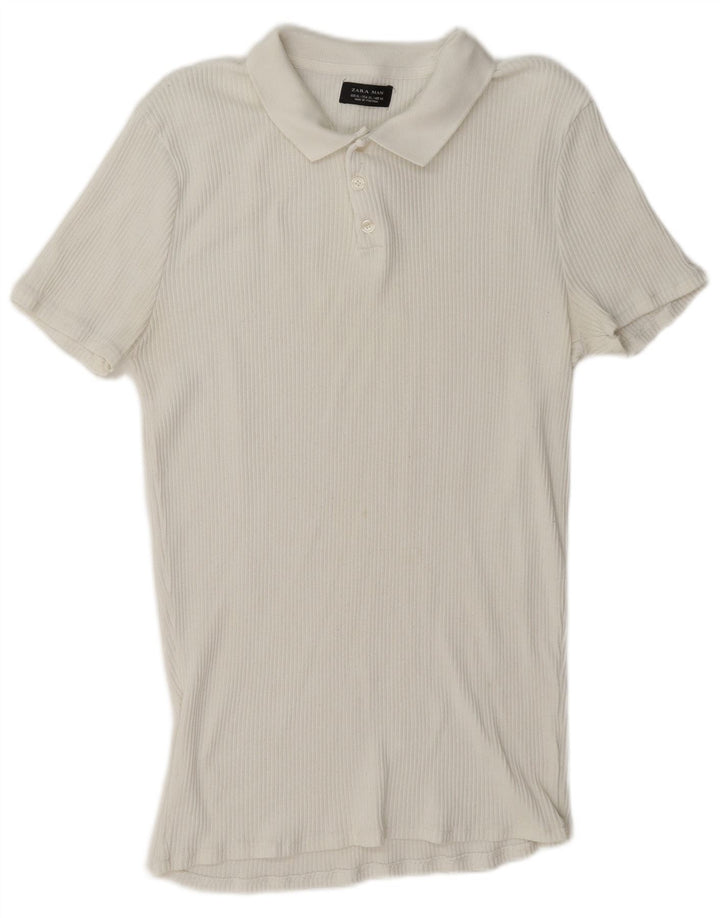 Zara Herren Poloshirt XL Weiß