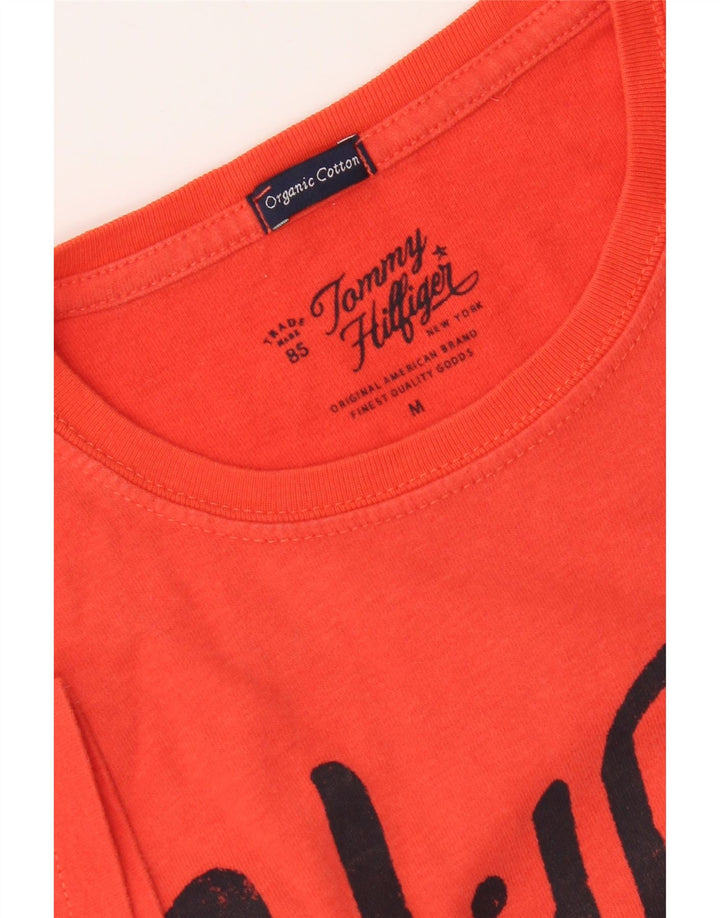 Tommy Hilfiger Herren Grafik-T-Shirt-Oberteil Mittelorange