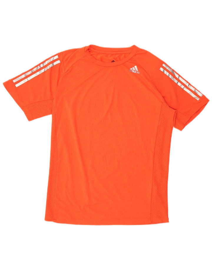 Adidas Herren Climacool Graphic T-Shirt Top Small Orange Polyester
