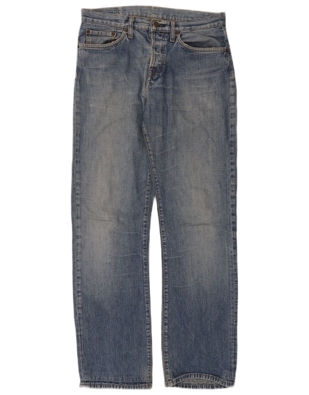 Replay Herren Straight Jeans W31 L34 Blaue Baumwolle