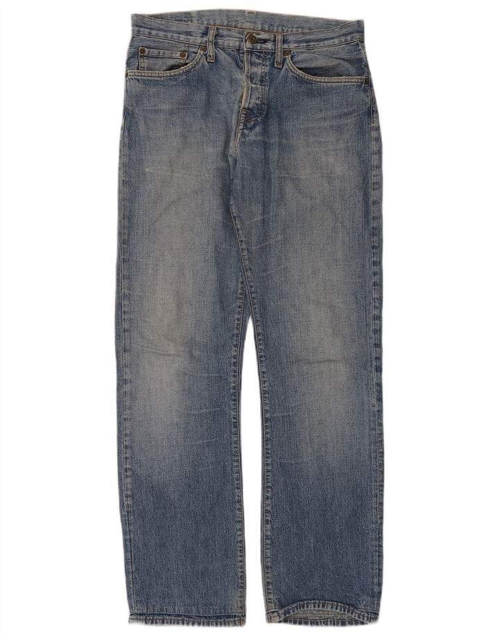 Replay Herren Straight Jeans W31 L34 Blaue Baumwolle