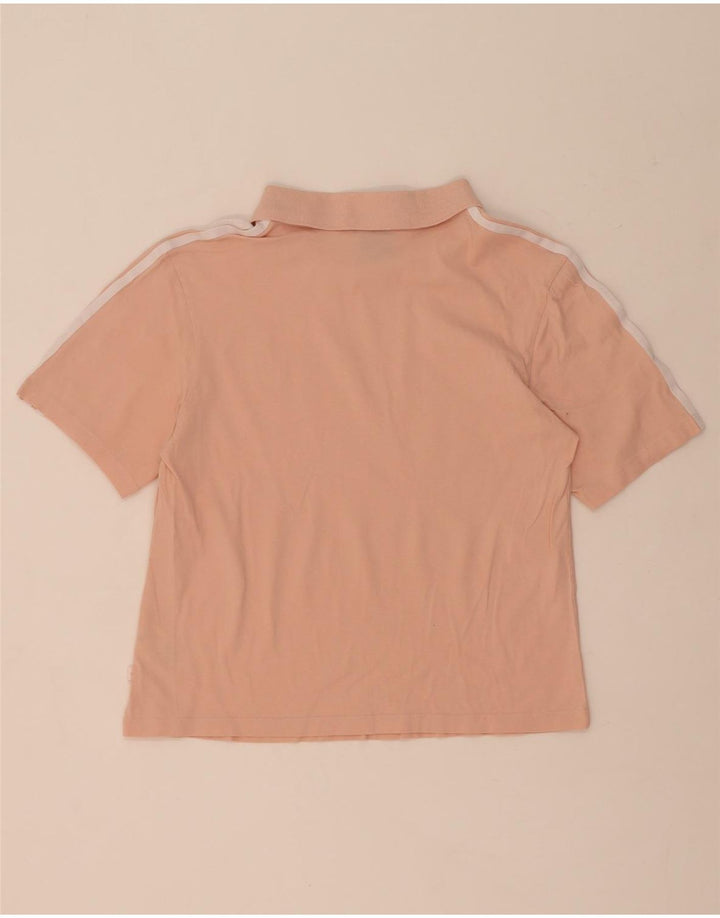 Adidas Damen Poloshirt UK 12 Mittelrosa Baumwolle