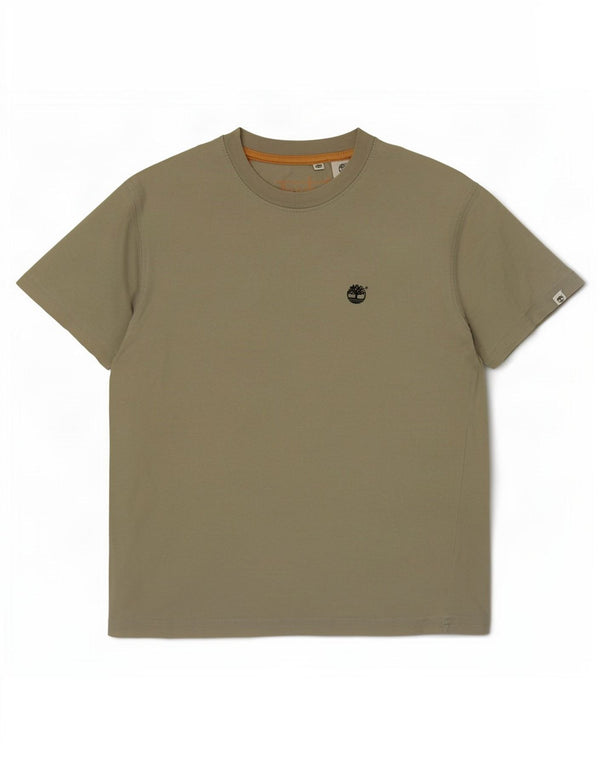 Timberland Mens Graphic T-Shirt Top Small Khaki Cotton