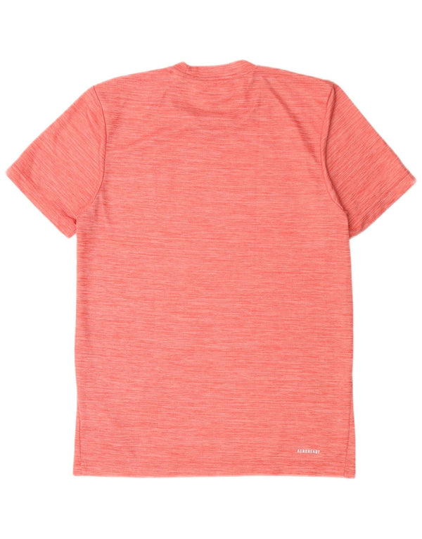 Adidas Herren Aeroready T-Shirt Top Small Rosa geflecktes Polyester
