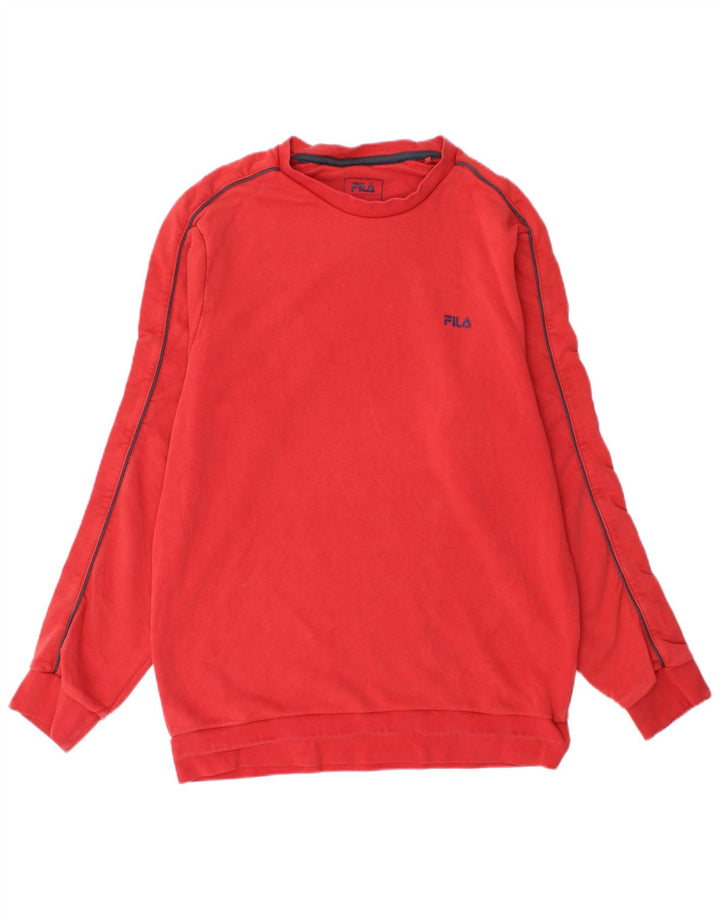 Fila Herren-Sweatshirt-Pullover, großes rotes Polyester