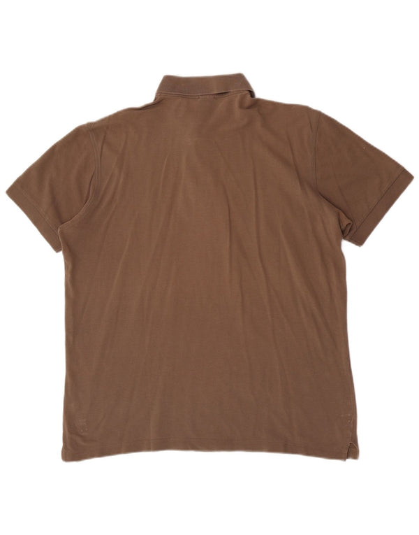 Hugo Boss Herren-Poloshirt, kleine braune Baumwolle
