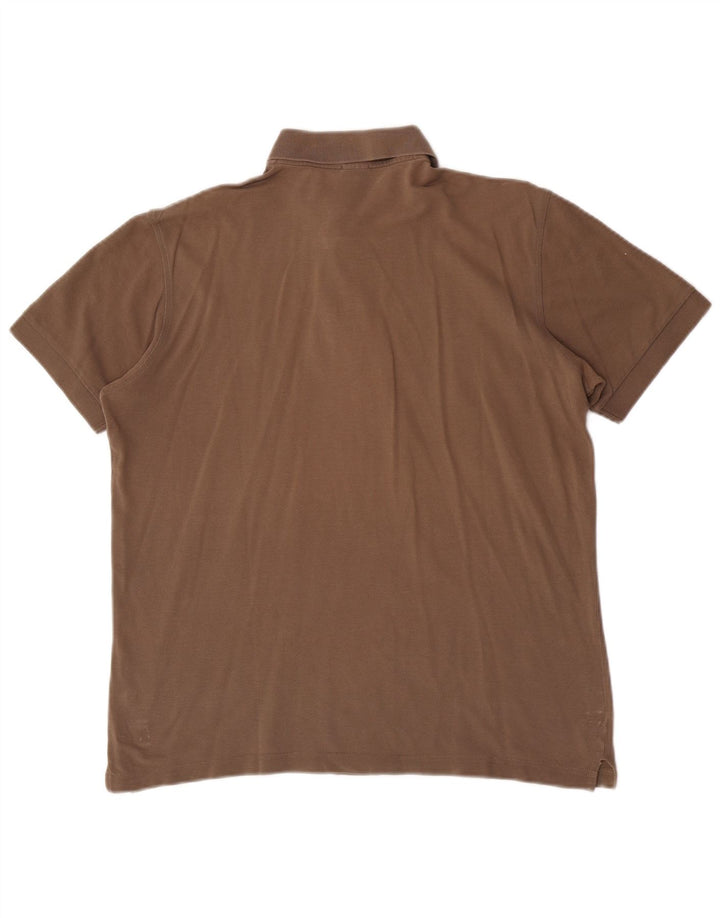 Hugo Boss Herren-Poloshirt, kleine braune Baumwolle