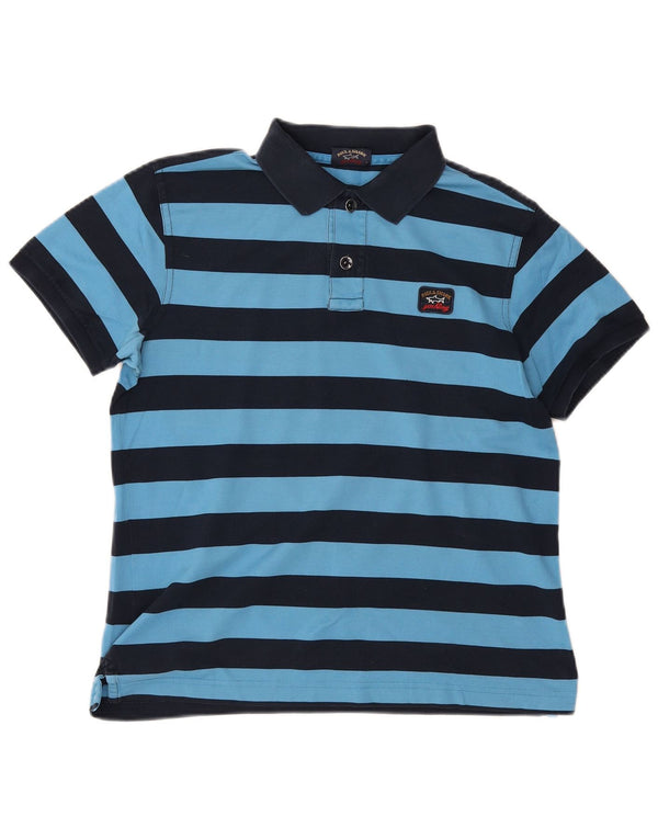 Paul & Shark Herren Poloshirt Mittelblau gestreift