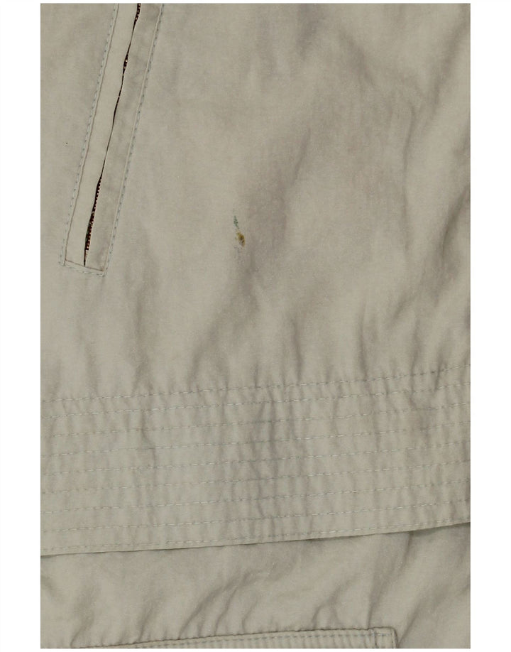 Vintage Damen Übergroßer Windjacke Mantel EU 38 Mittelgrünes Polyamid