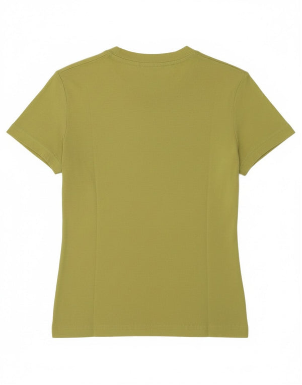 Gas Damen T-Shirt Top UK 12 Mittelgrüne Baumwolle