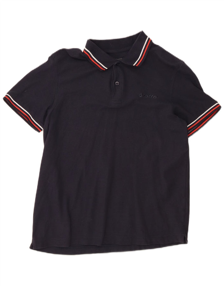 Lotto Herren-Poloshirt, mittelgroß, marineblau, Baumwolle