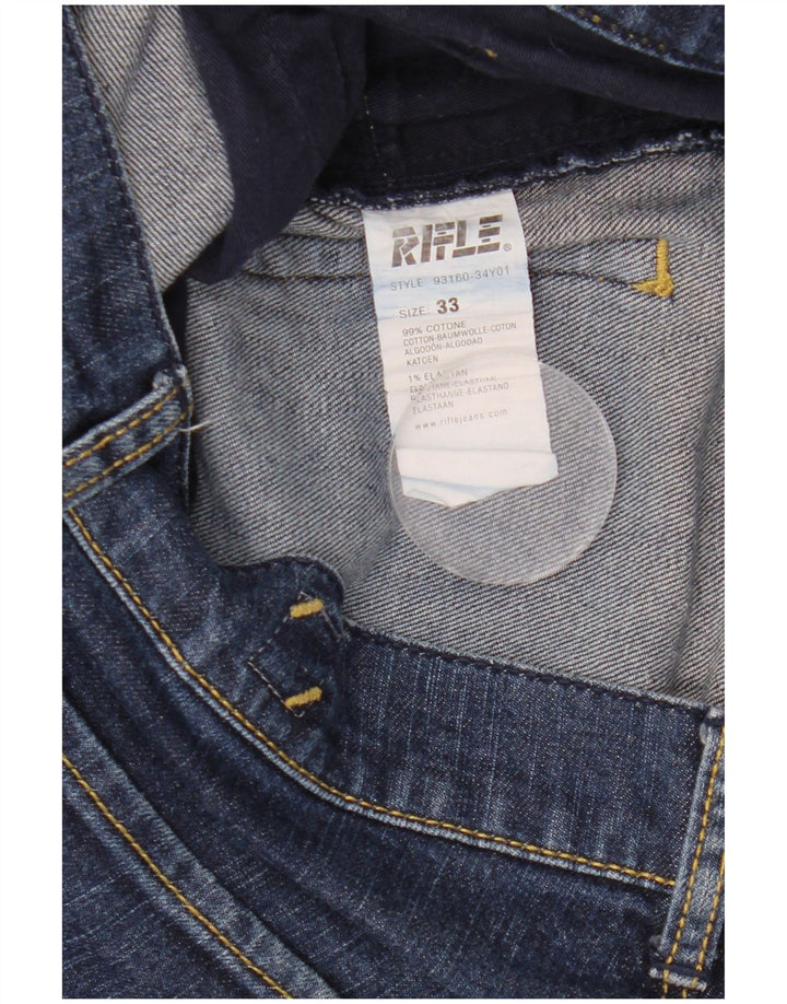 Rifle Herren Slim Jeans W33 L29 Marineblau Baumwolle