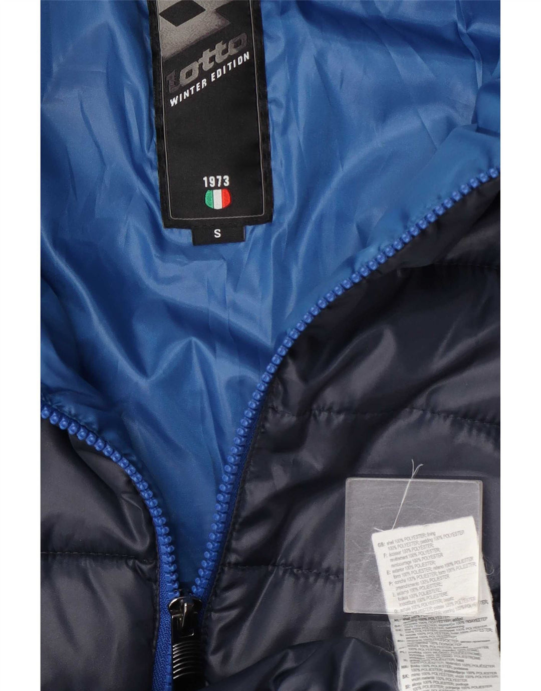 Lotto Herren-Jacke mit Kapuze, gepolstert, UK 36, Größe S, Marineblau, Polyester