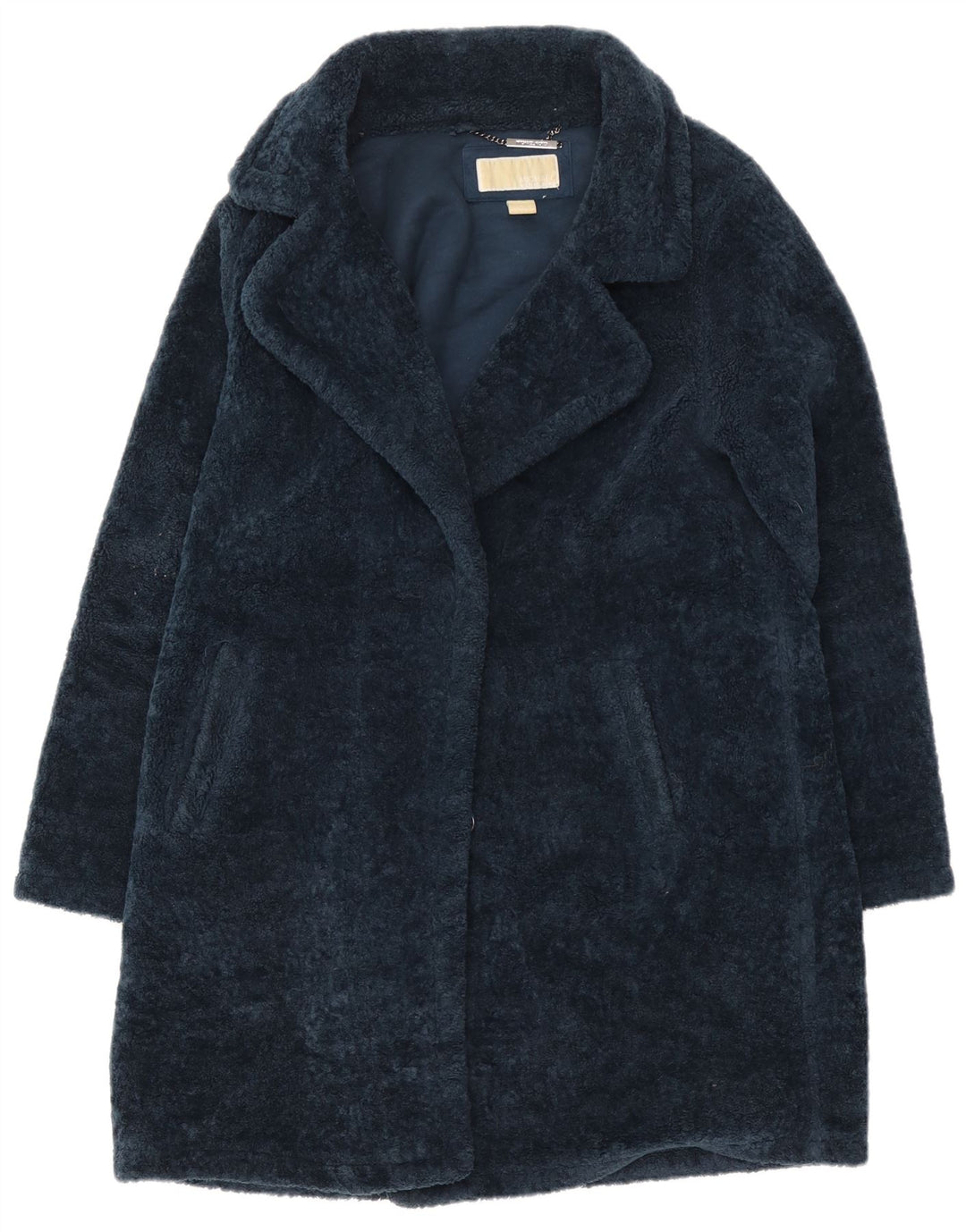 Michael Kors Damen Kunstpelzmantel UK 14 Medium Marineblau Polyester