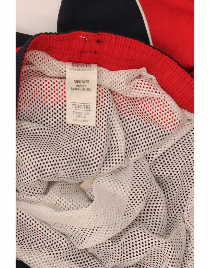 MARKS & SPENCER Herren-Badeshorts, mittelgroß, Marineblau, Farbblock