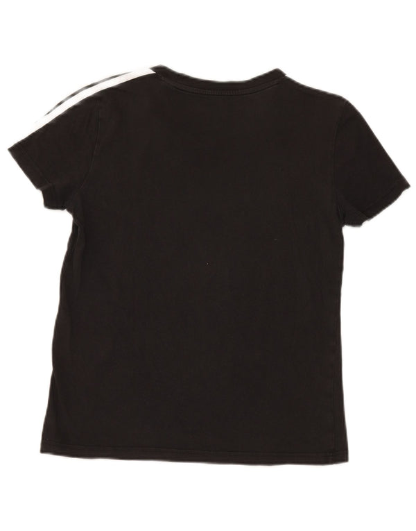 Adidas Damen T-Shirt Top UK 8/10 Small Schwarz