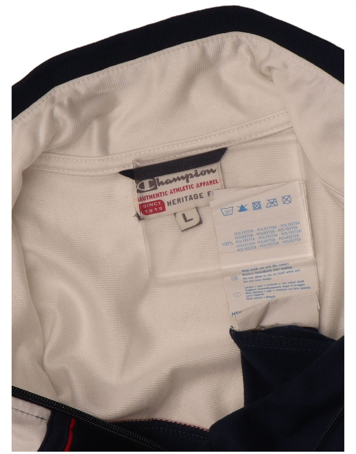 CHAMPION Womens Heritage Fit Trainingsanzug-Oberjacke UK 14 Large Marineblau