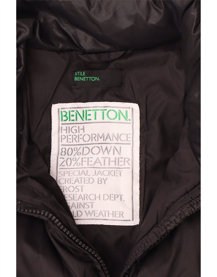 Benetton Damen Wattierte Jacke UK 6 XS Schwarz