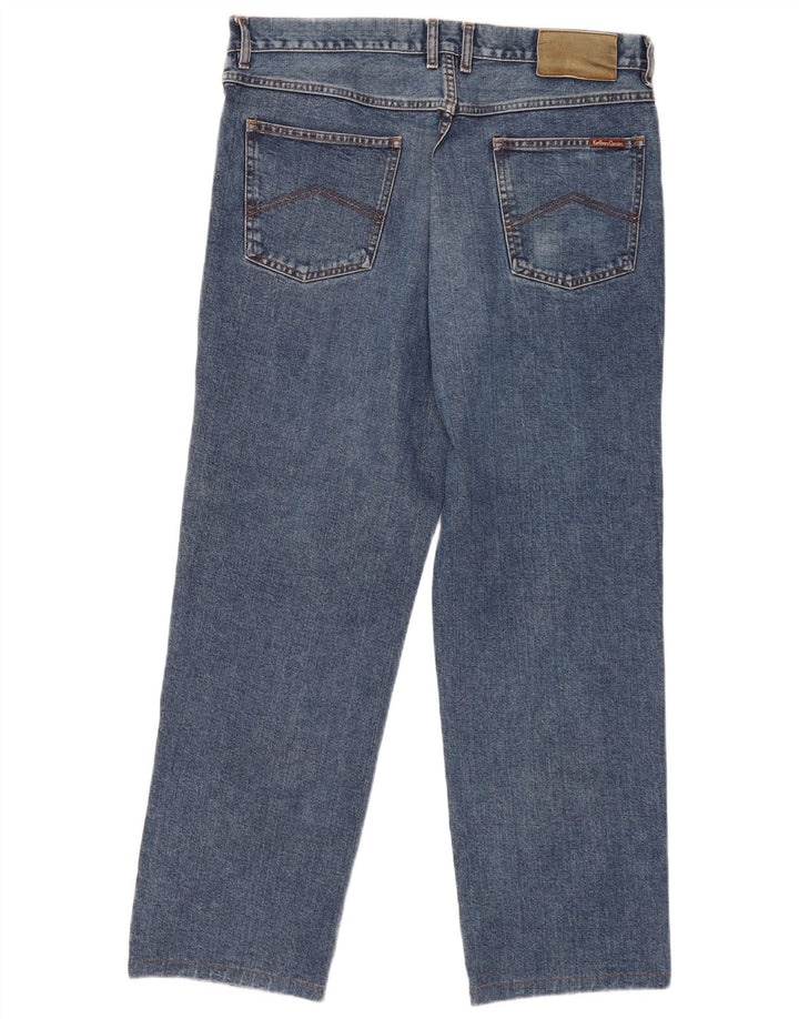 Marlboro Classics Mens Straight Jeans W38 L31 Blue Cotton