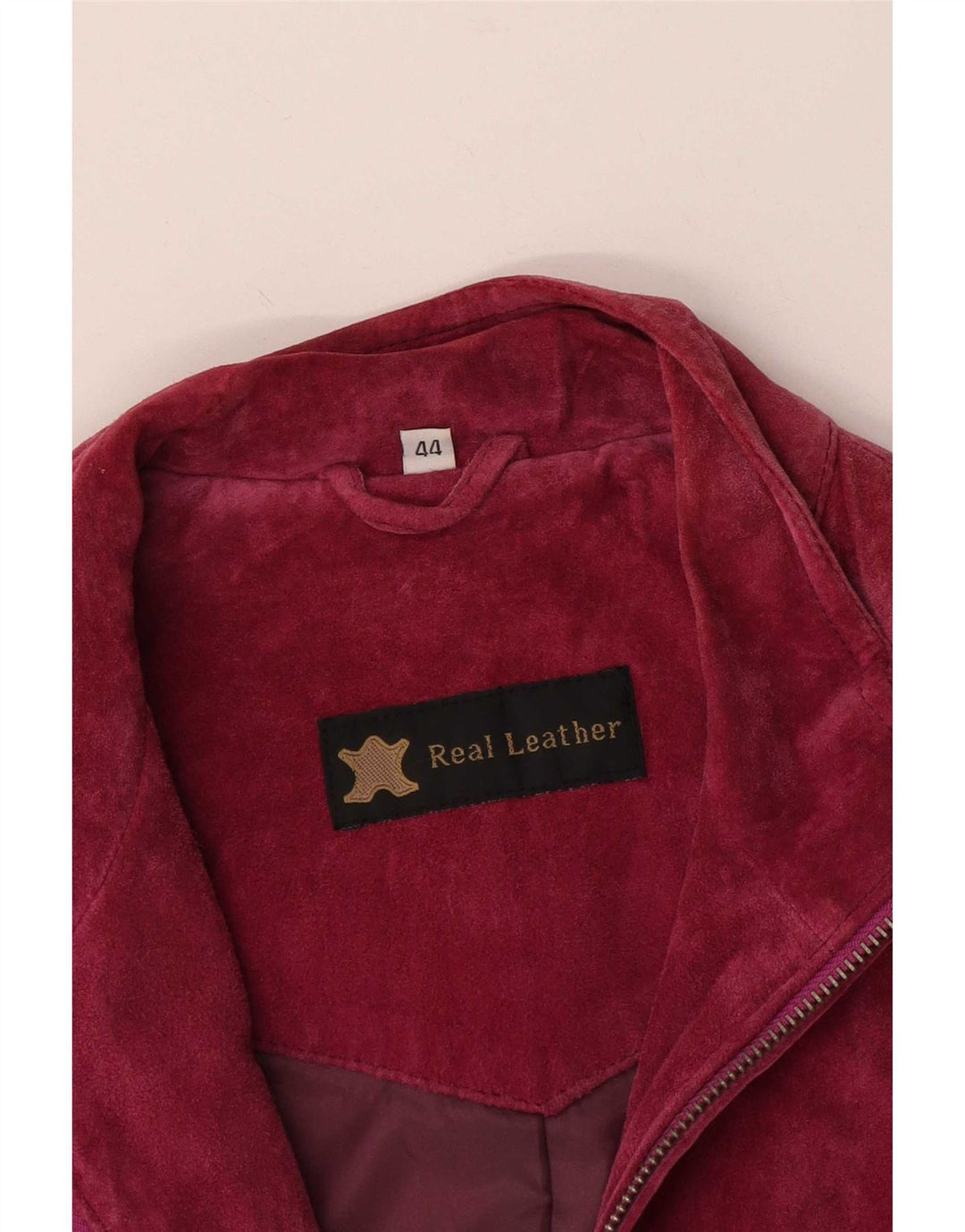 Vintage Damen Wildleder Bomberjacke IT 44 Mittelrosa Leder