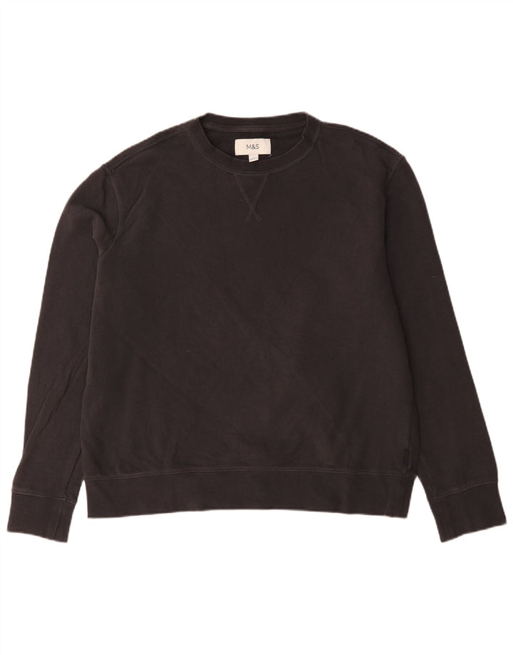 Marks & Spencer Herren-Sweatshirt, Pullover, Größe L, Schwarz, Baumwolle