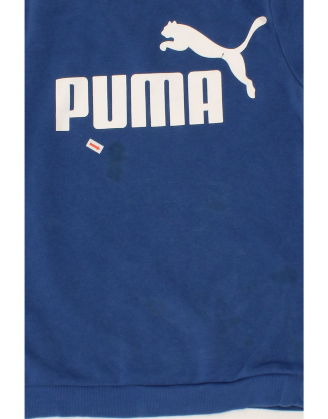 PUMA Boys Graphic Sweatshirt Jumper 13-14 Years Blue Cotton Vintage Puma and Second-Hand Puma from Messina Hembry 