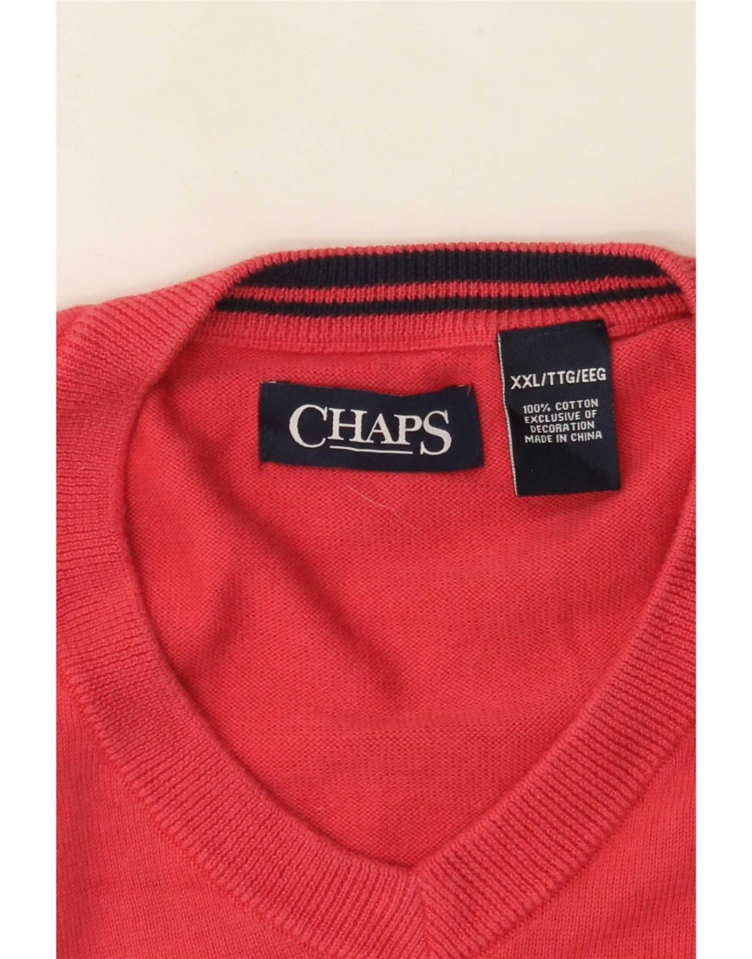 Chaps Herren Weste Tank Top 2XL Rosa Baumwolle