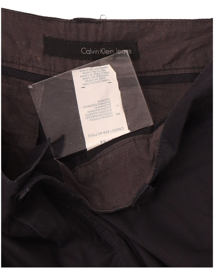 Calvin Klein Herren Cargoshorts W34 Große marineblaue Baumwolle