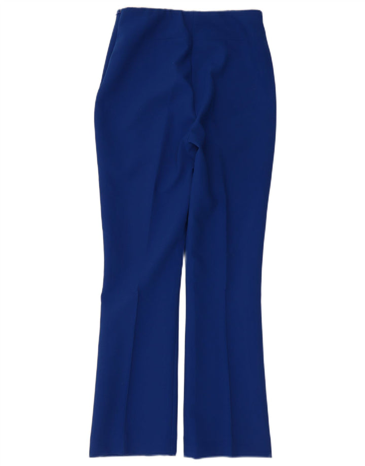 Zara Damen Bootcut Freizeithose XS W24 L26 Blau Polyester