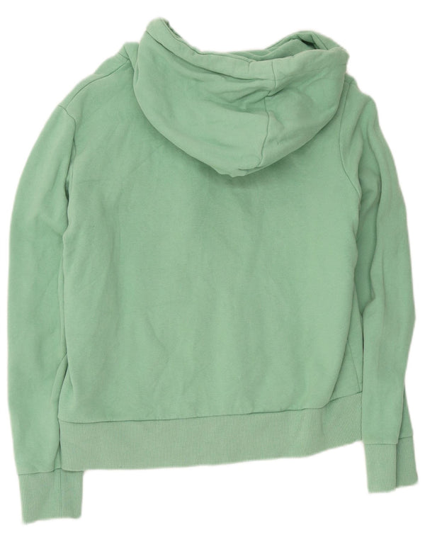 Superdry Graphic Hoodie-Pullover für Damen, UK 12, mittelgrüne Baumwolle