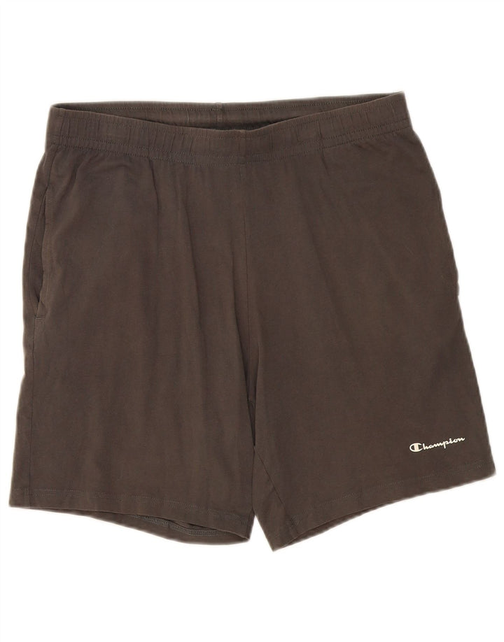 CHAMPION Mens Sport Shorts Large  Grey Cotton