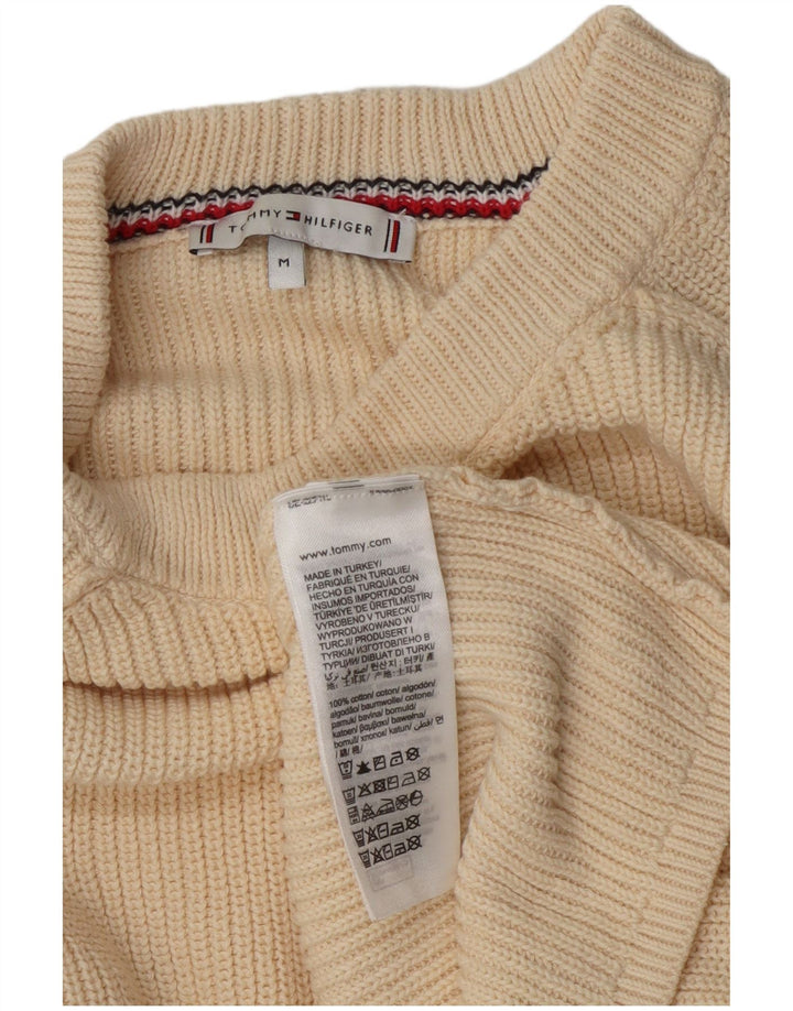 Tommy Hilfiger Damen-Pullover mit Rundhalsausschnitt, Gr. 14, Mittel, gebrochenes Weiß