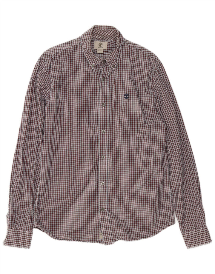 Timberland Herren Slim Fit Hemd Mittelrot Gingham