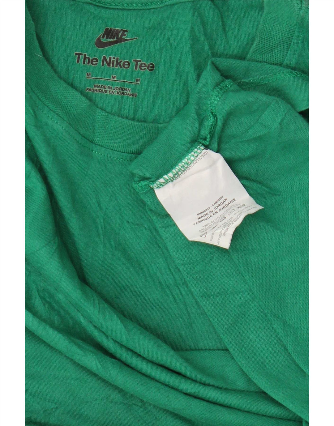 Nike Herren T-Shirt Top aus mittelgrüner Baumwolle