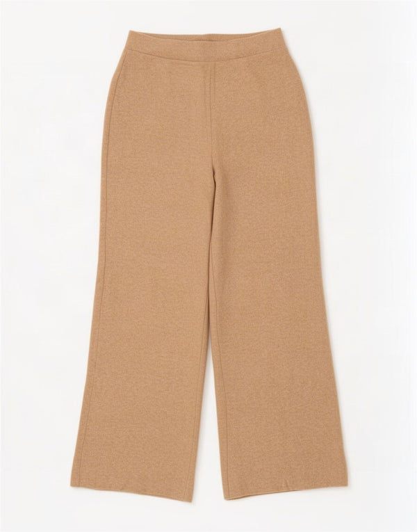 Zara Damen-Freizeithose mit weitem Bein, mittelgroß, W28, L29, Beige