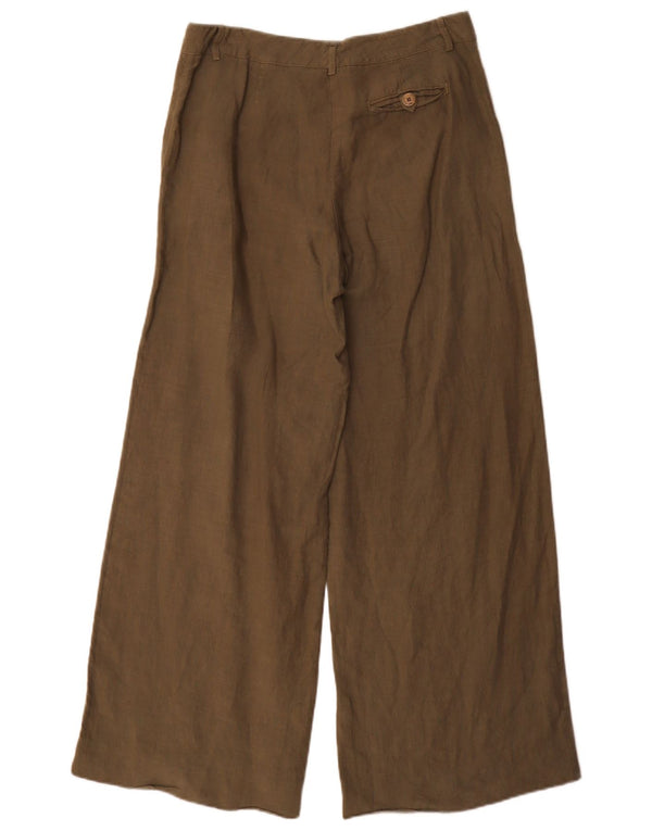 Emporio Armani Womens High Waist Trousers IT 44 Medium W32 L32 Khaki