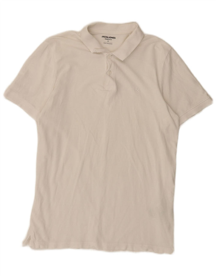 Jack & Jones Herren-Poloshirt mit normaler Passform, mittelweiße Baumwolle