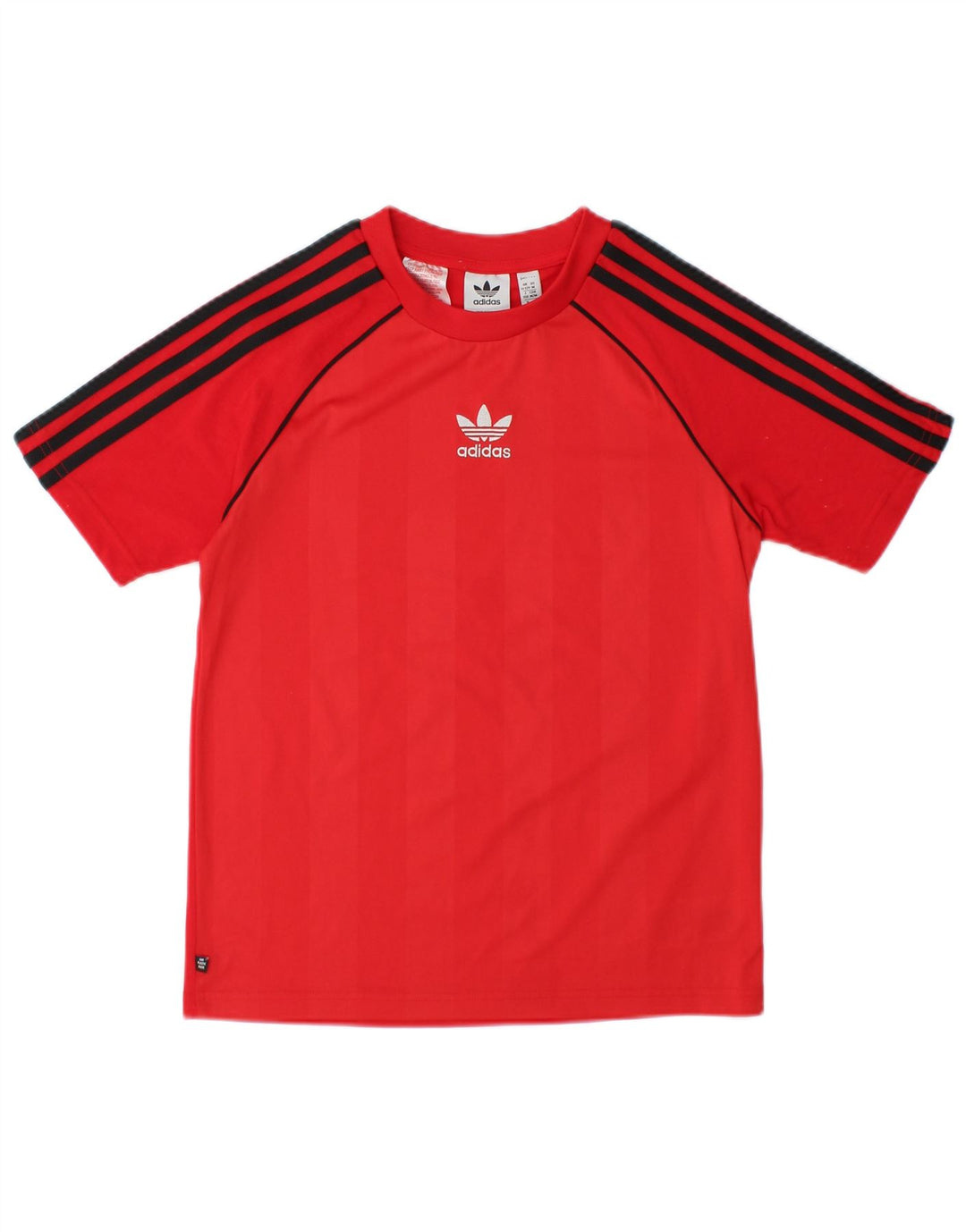 Adidas T-Shirt für Jungen, 11–12 Jahre, rotes Farbblock-Polyester