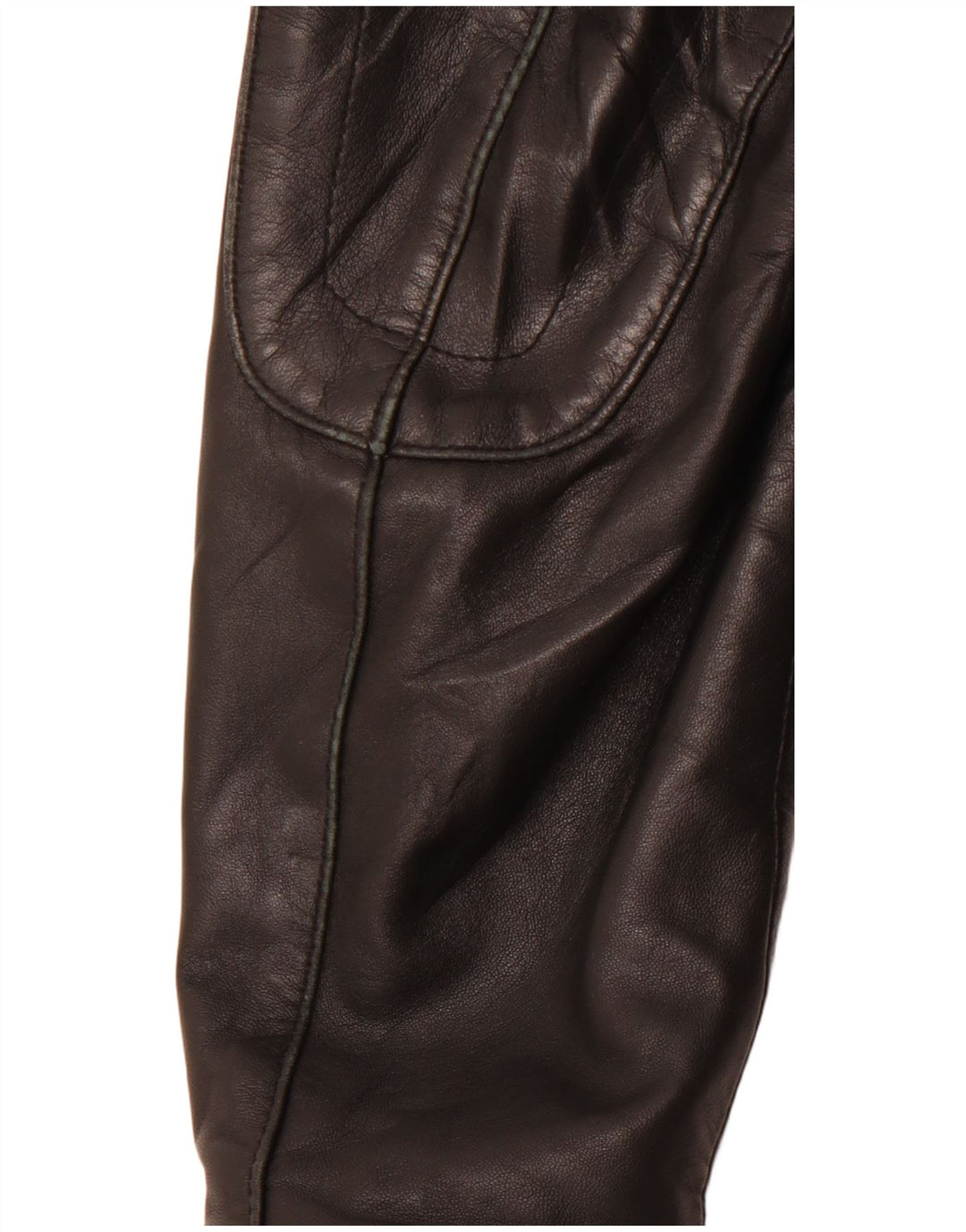 VINTAGE Herren Leder Racer Jacke IT 54 2XL Schwarzes Leder