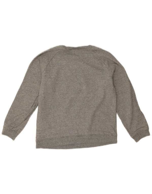 Levi's Damen-Sweatshirt mit Grafik-Übergröße, Gr. 10, Größe S, Grau, Baumwolle