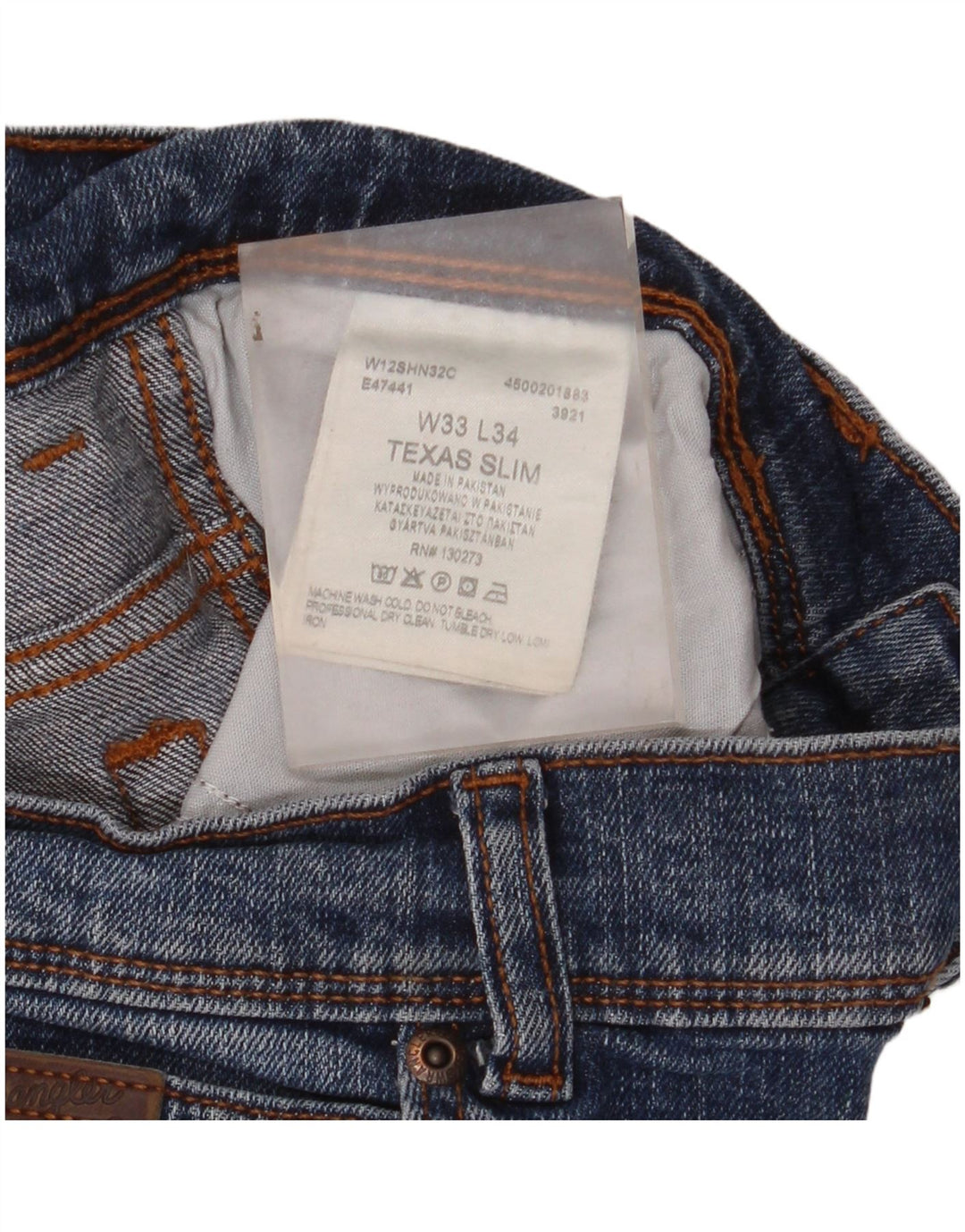 Wrangler Herren Texas Slim Jeans W33 L34 Blaue Baumwolle