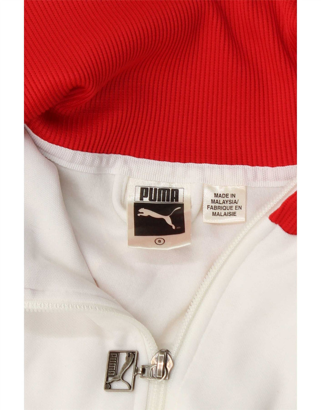 Puma Damen-Trainingsanzug-Top-Jacke, UK 10, Größe S, Weiß, Farbblock