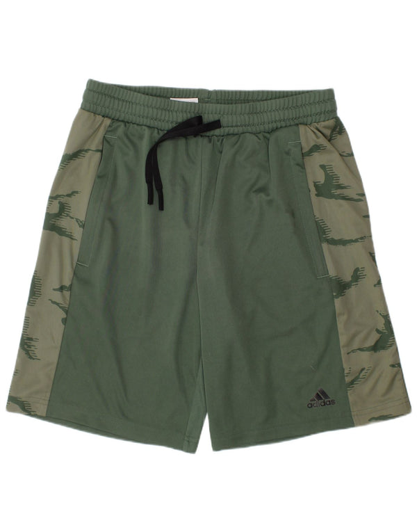 ADIDAS Aeroready Sportshorts für Jungen, 11–12 Jahre, grünes Camouflage-Polyester