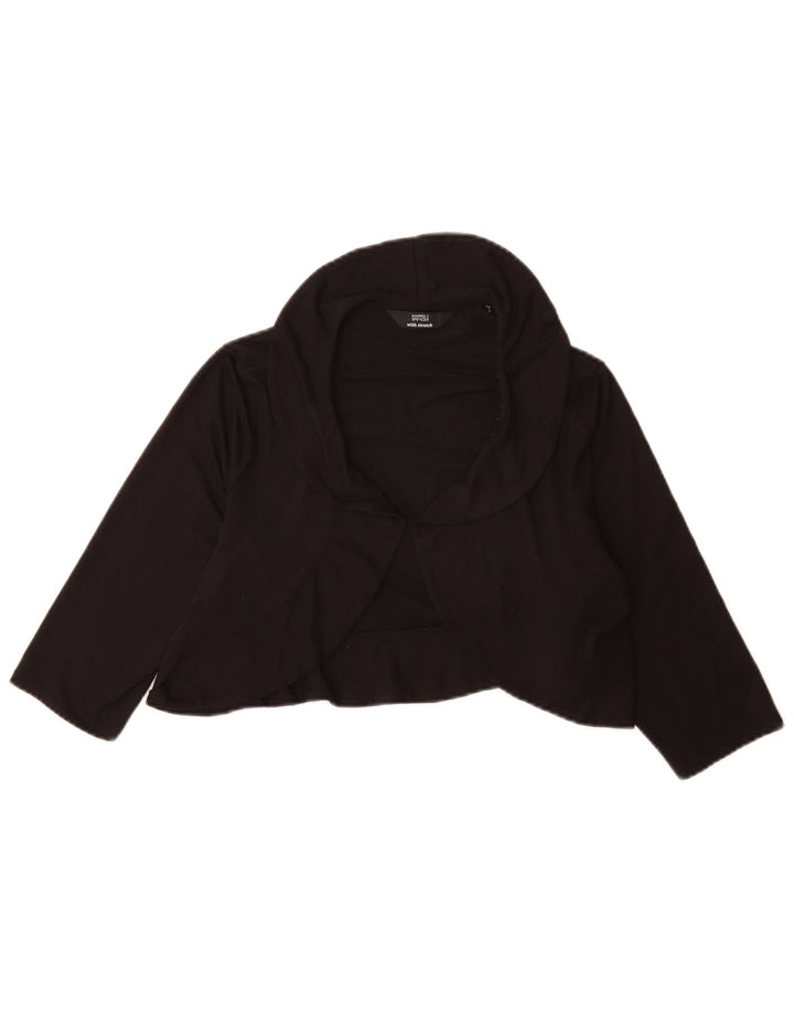 Marks & Spencer Damen Crop Bolero Top UK 14 Mittelschwarze Viskose